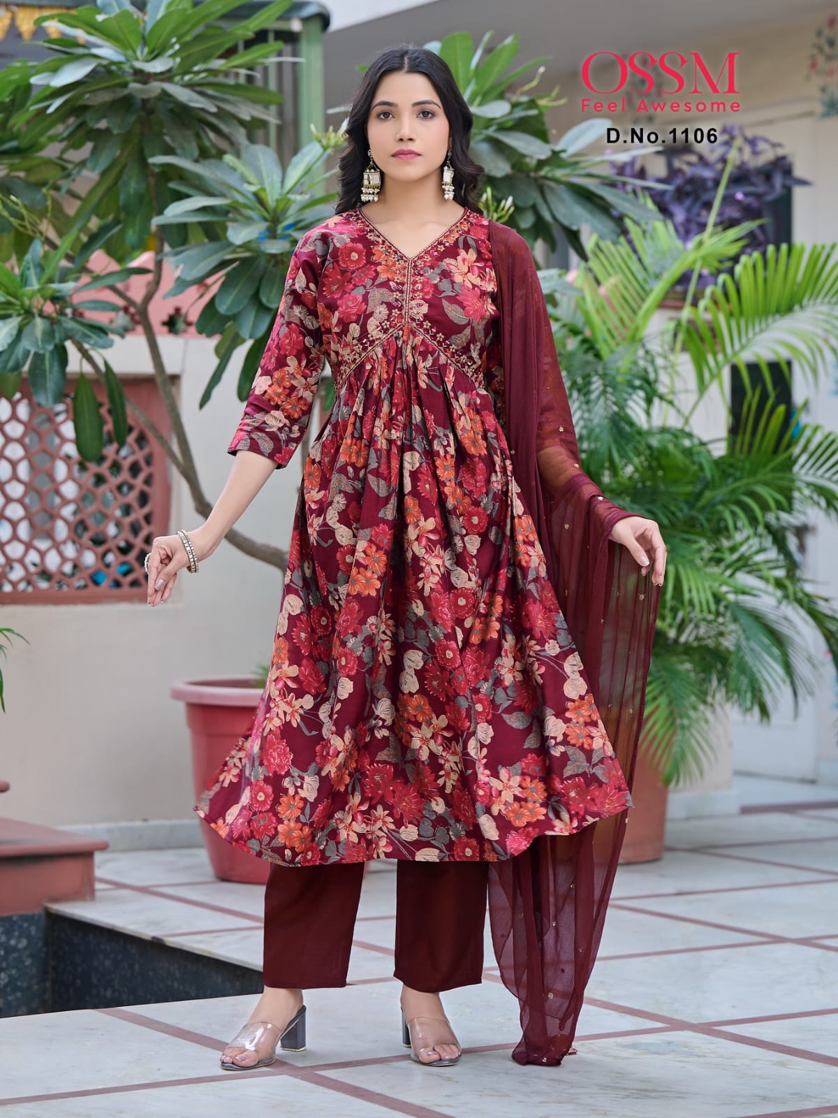 Ossm Resham Vol 11 Chanderi Modal Kurti With Bottom Dupatta
